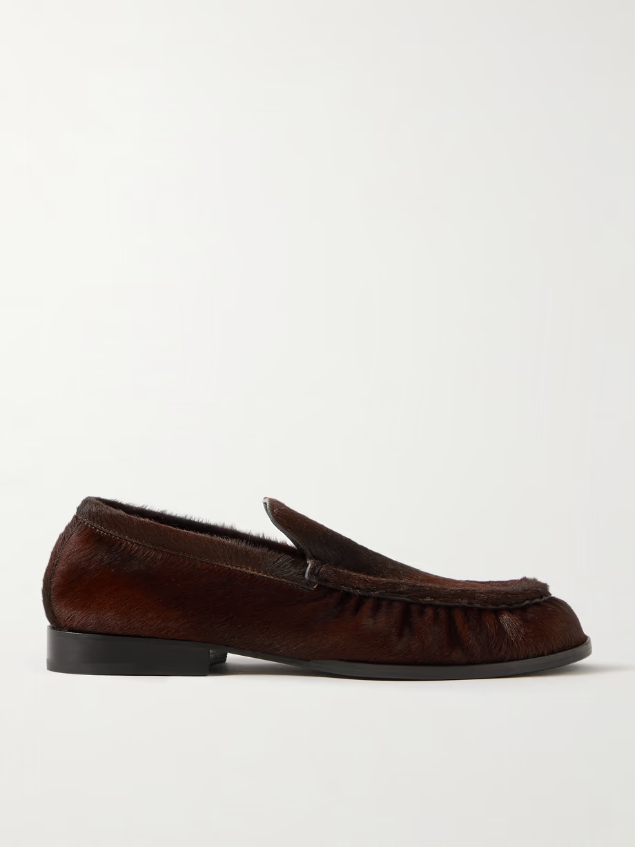 Calf hair loafers