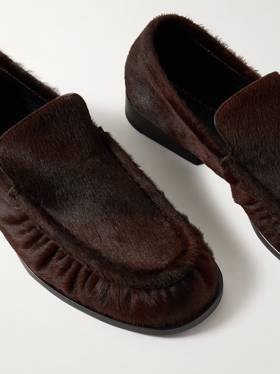 Calf hair loafers