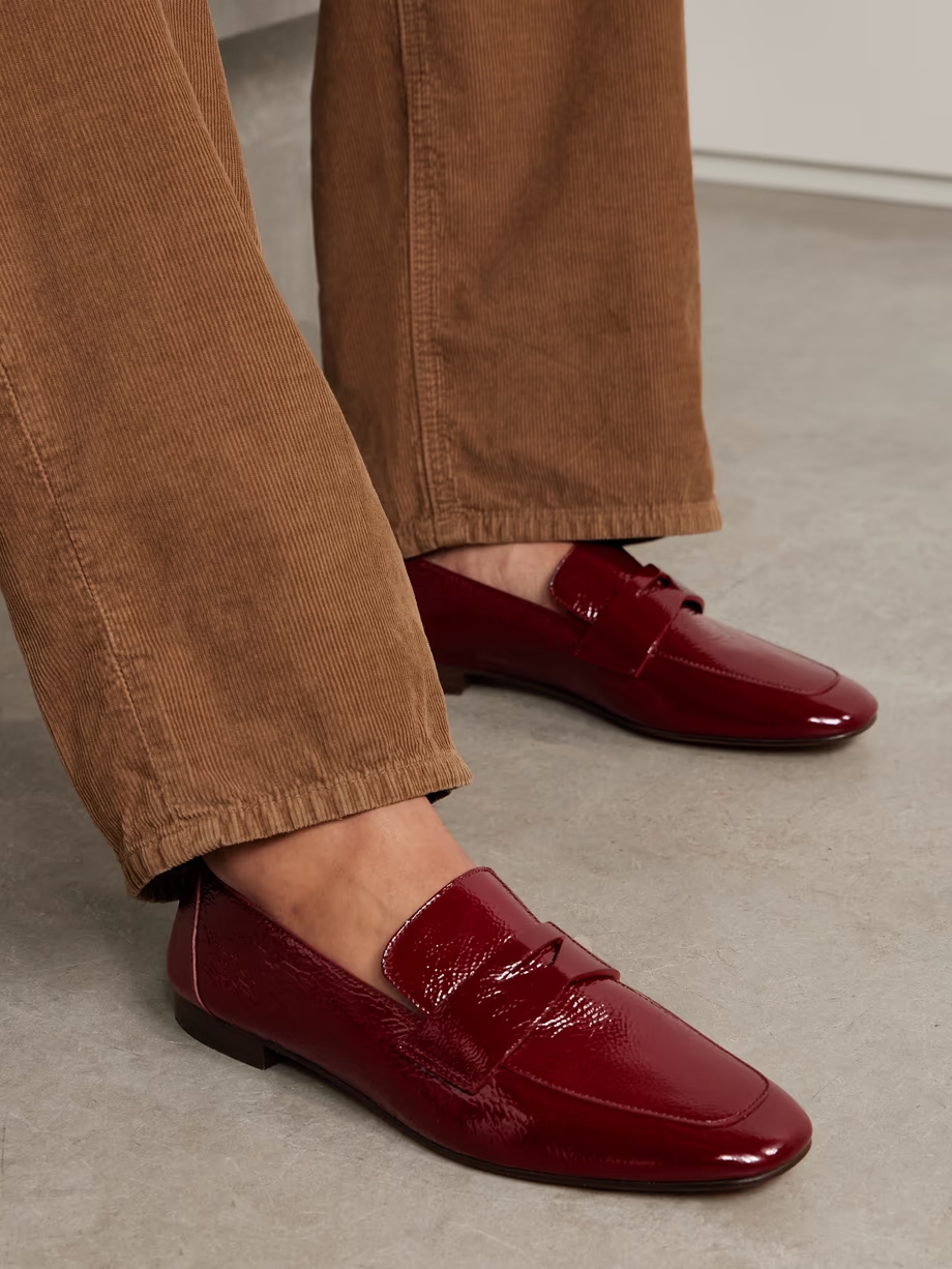 Patent-leather loafers