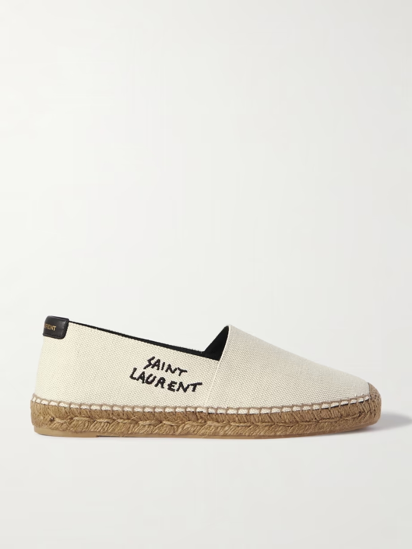 Logo-embroidered canvas espadrilles Logo-embroidered canvas espadrilles