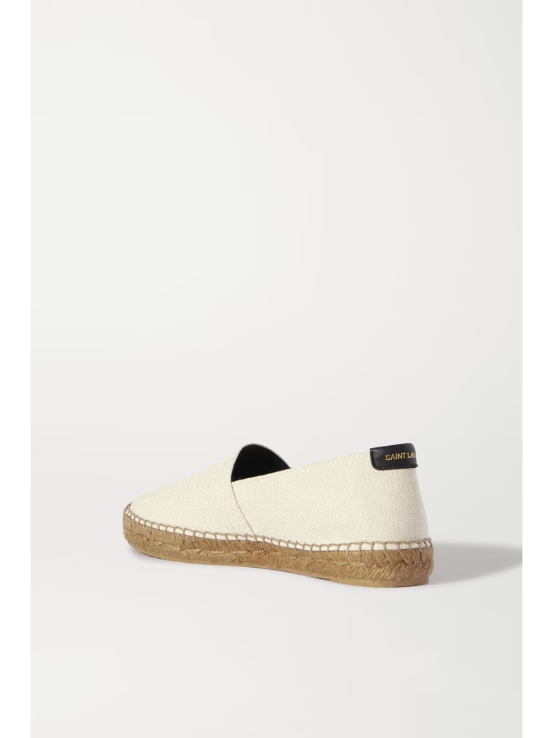 Logo-embroidered canvas espadrilles Logo-embroidered canvas espadrilles