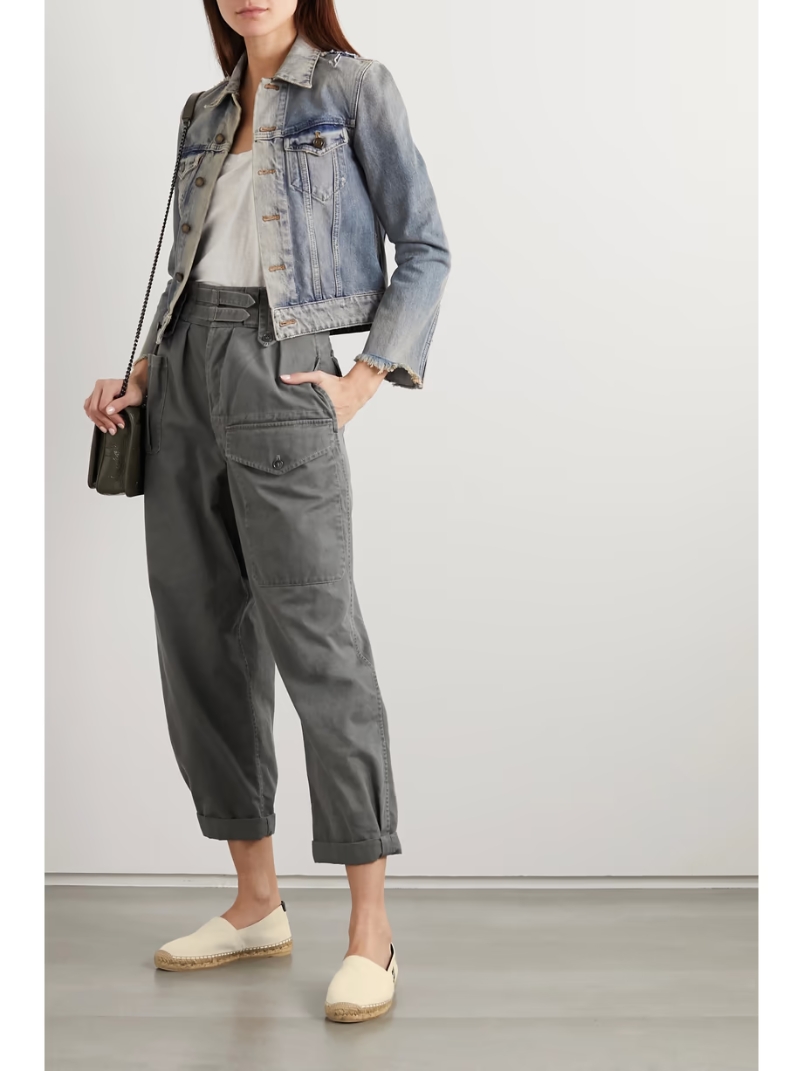 Logo-embroidered canvas espadrilles Logo-embroidered canvas espadrilles