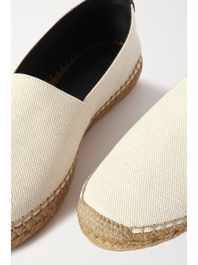 Logo-embroidered canvas espadrilles Logo-embroidered canvas espadrilles