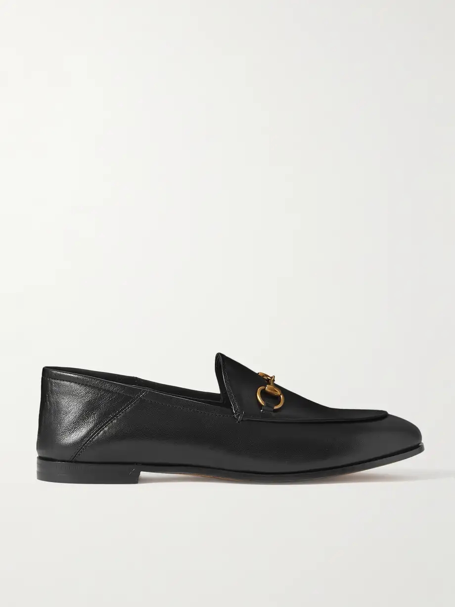 Brixton horsebit-detailed leather collapsible-heel loafers