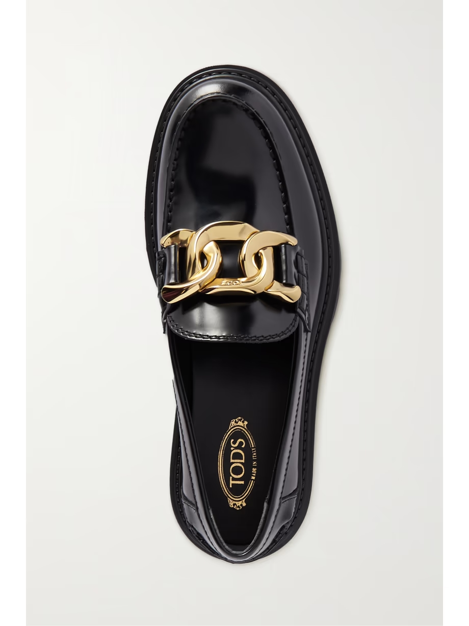 Gomma Pesante embellished glossed-leather loafers Gomma Pesante embellished glossed-leather loafers