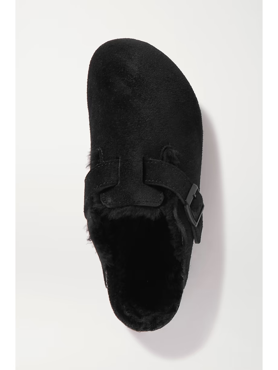 Boston shearling-lined suede slippers