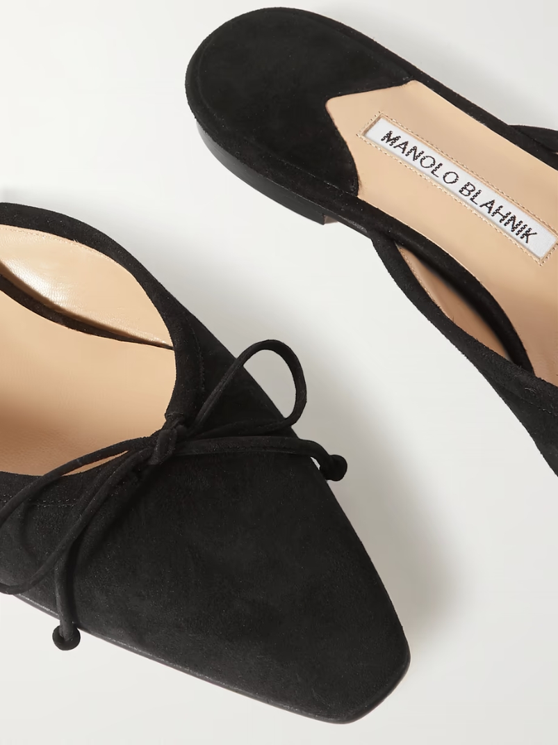 Ballerimu bow-detailed suede mules