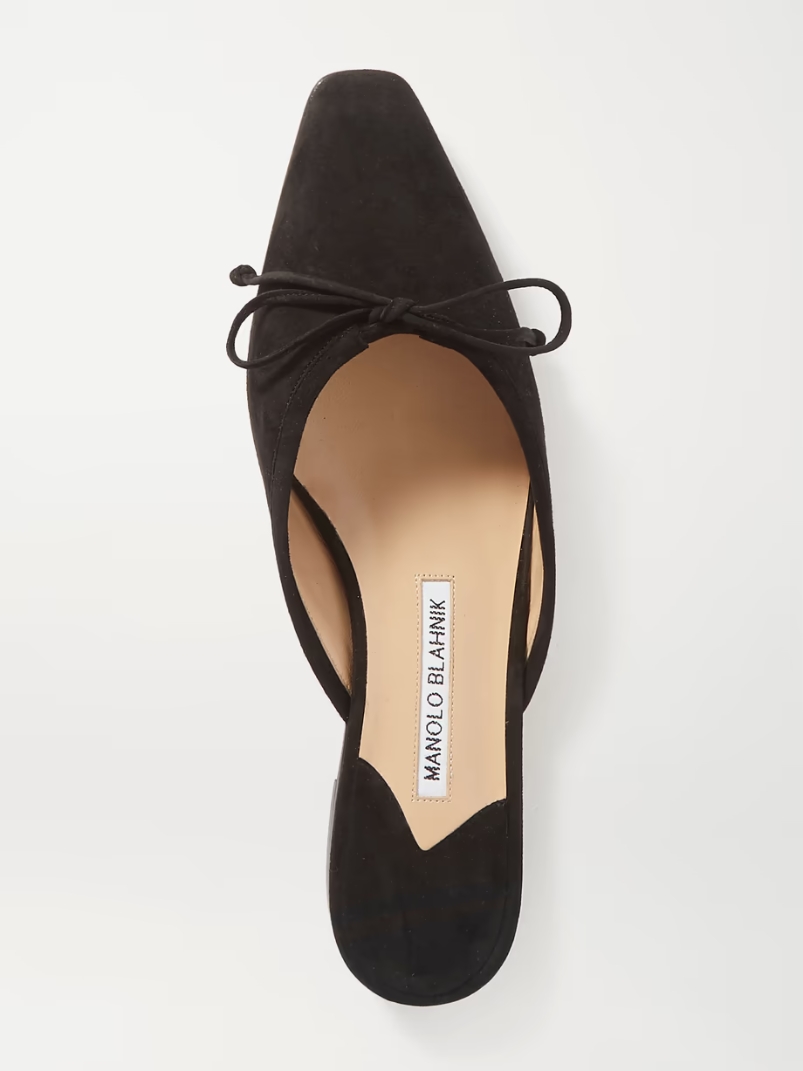 Ballerimu bow-detailed suede mules