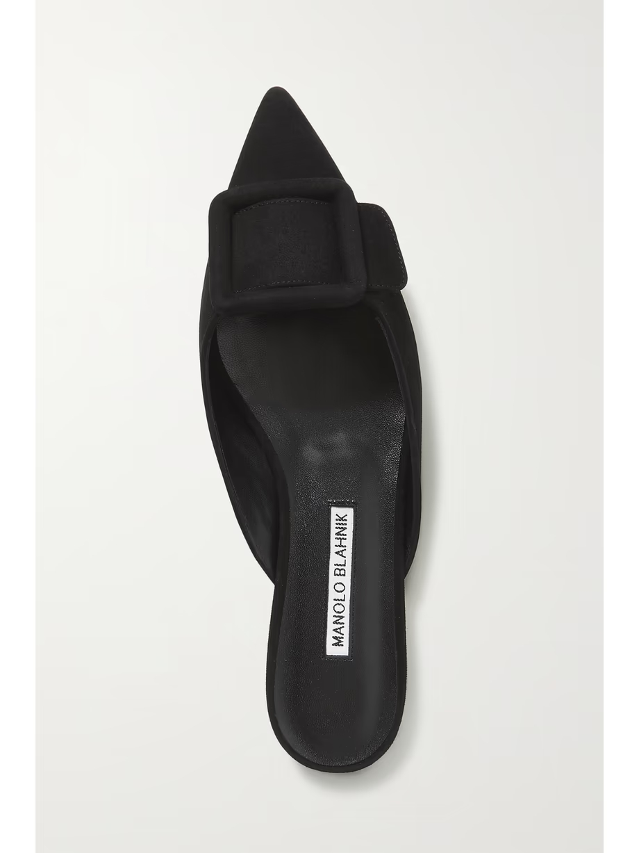 Maysale buckled suede point-toe flats Maysale buckled suede point-toe flats