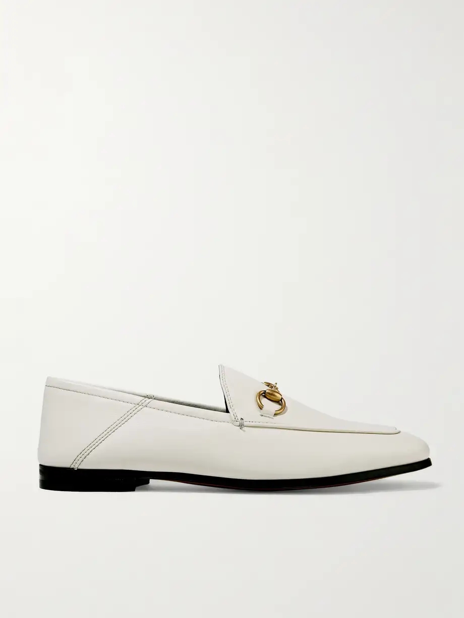 Brixton horsebit-detailed leather collapsible-heel loafers Brixton horsebit-detailed leather collapsible-heel loafers