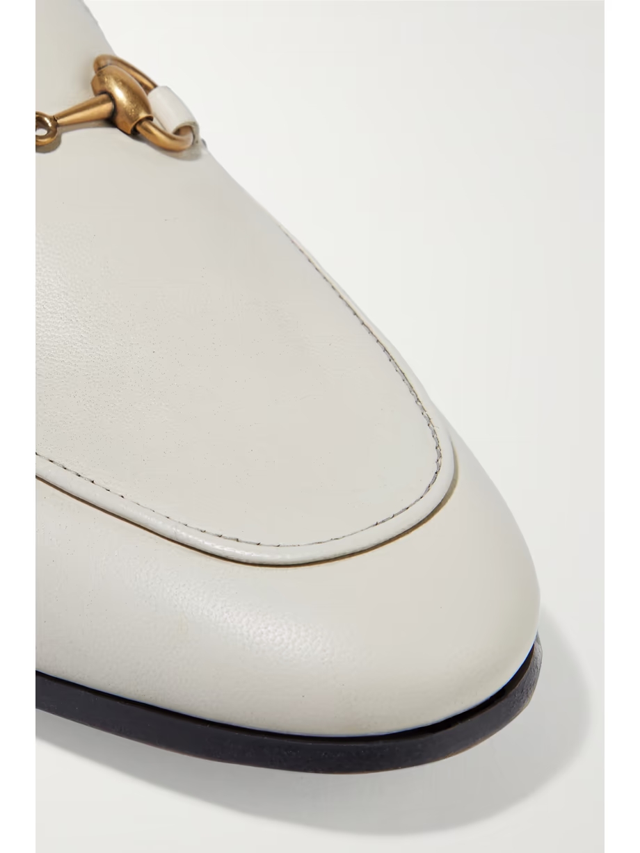 Brixton horsebit-detailed leather collapsible-heel loafers Brixton horsebit-detailed leather collapsible-heel loafers