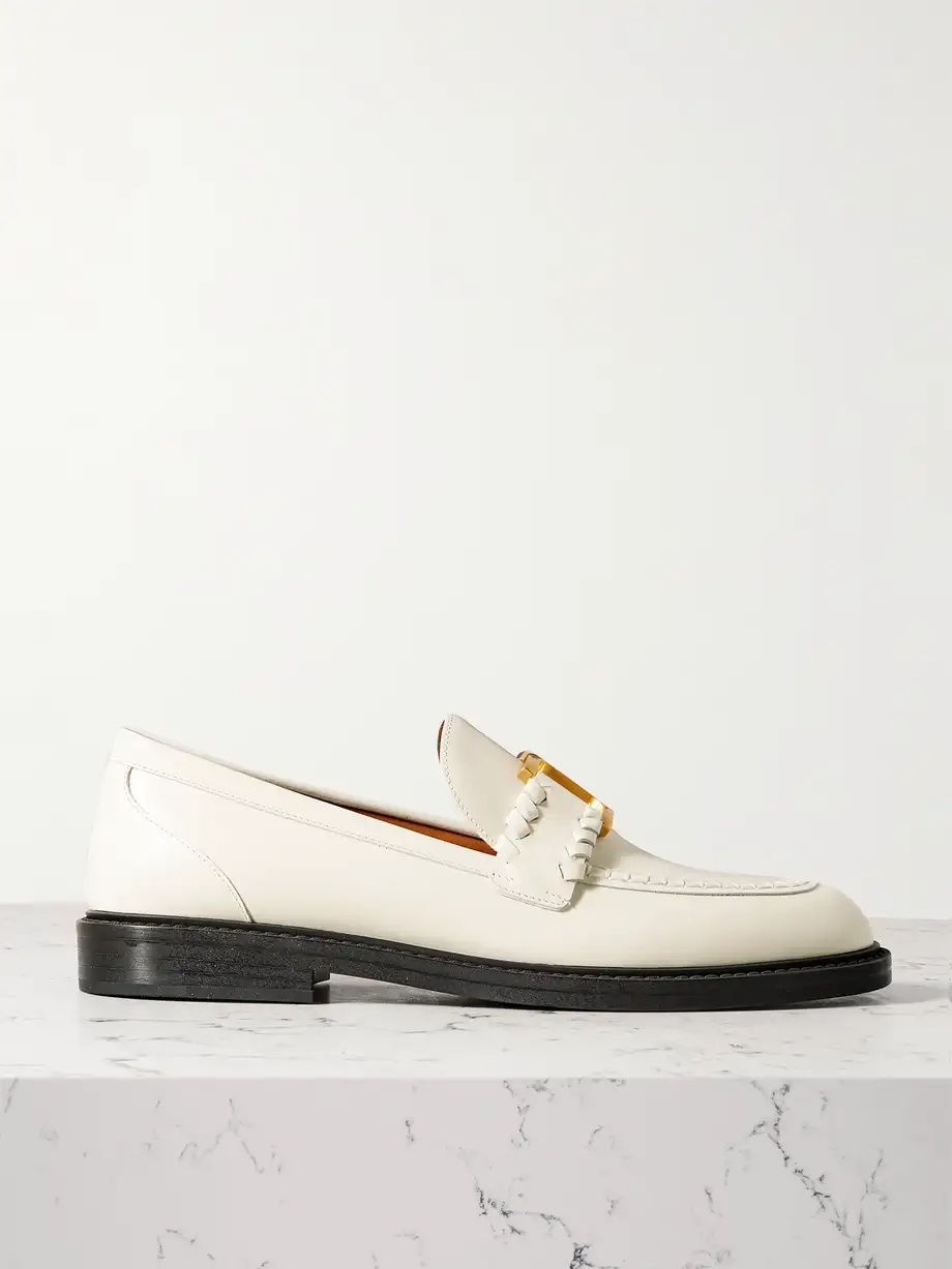 + NET SUSTAIN Marcie embellished leather loafers + NET SUSTAIN Marcie embellished leather loafers
