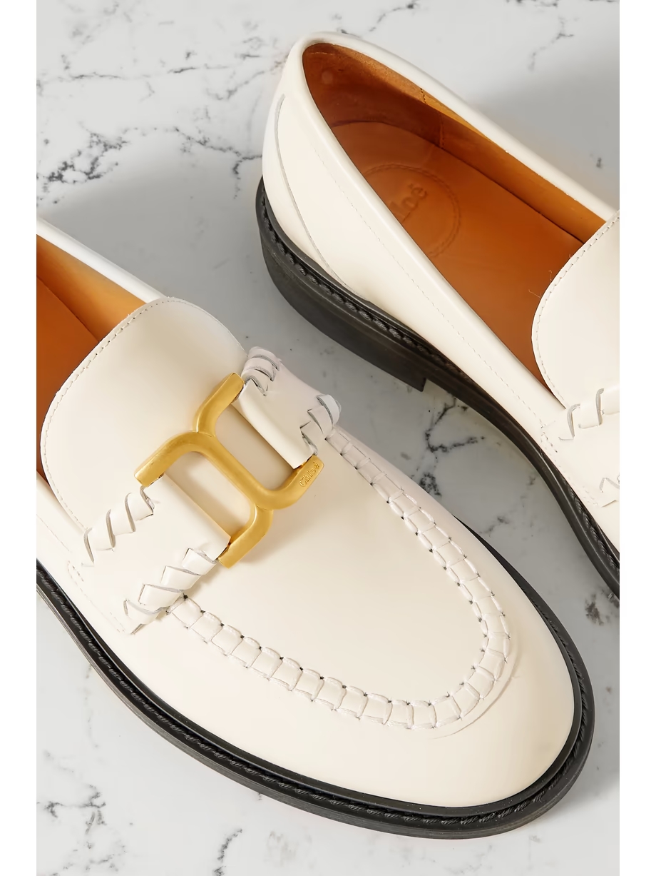 + NET SUSTAIN Marcie embellished leather loafers + NET SUSTAIN Marcie embellished leather loafers