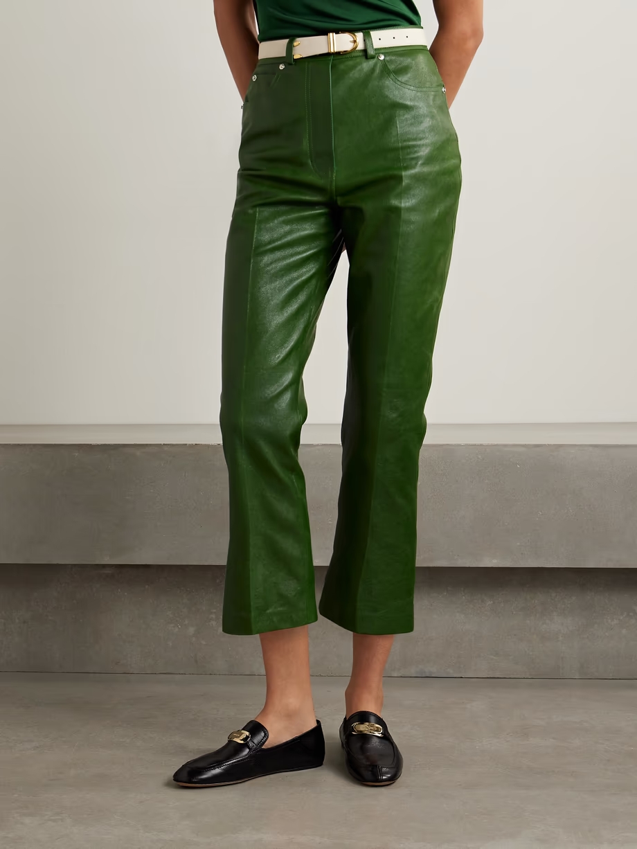 Elaine collapsible-heel embellished leather loafers Elaine collapsible-heel embellished leather loafers