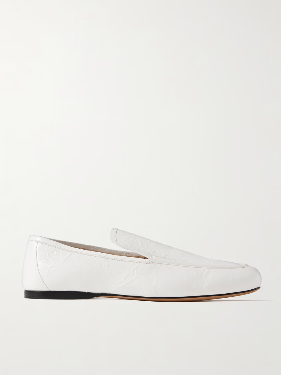 Alessio crinkled-leather loafers