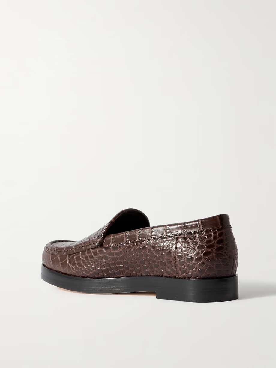 Dinelio croc-effect leather loafers