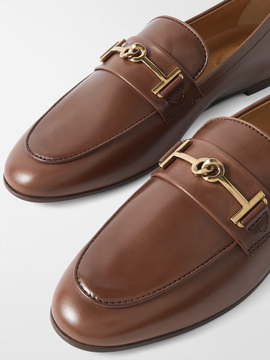 Embellished leather loafers Embellished leather loafers