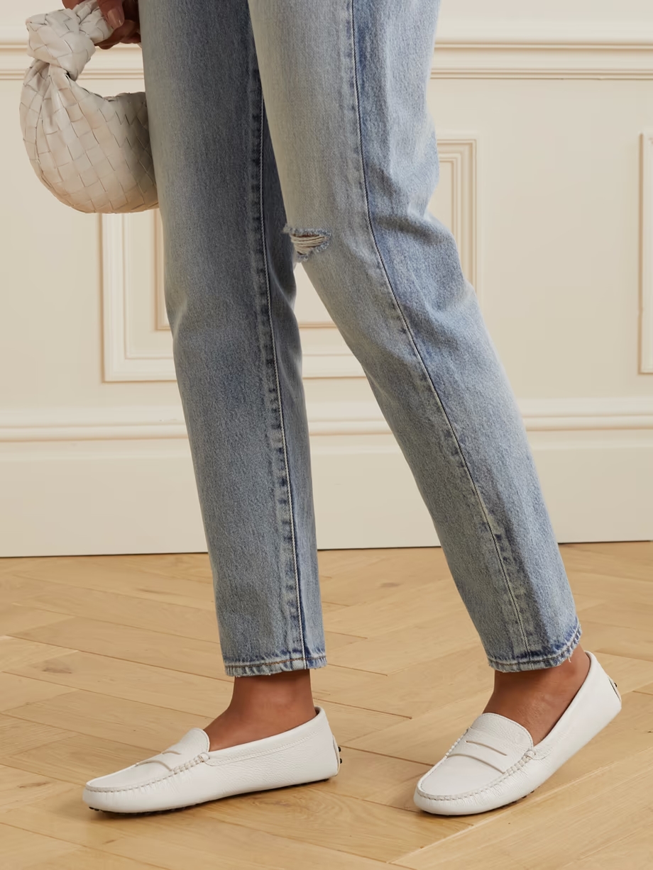 Gommino textured-leather loafers Gommino textured-leather loafers