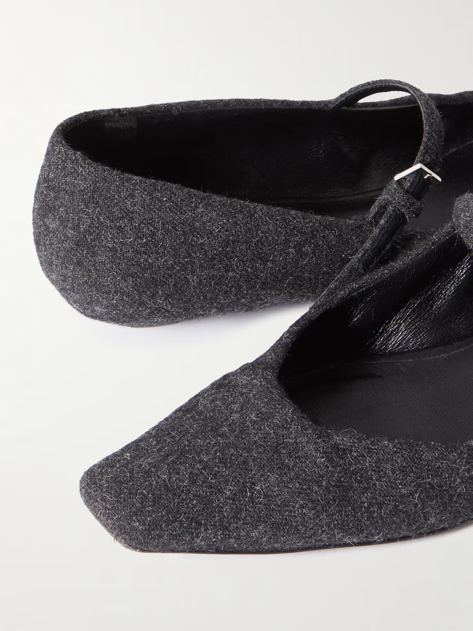 Regane flannel Mary Jane ballet flats Regane flannel Mary Jane ballet flats