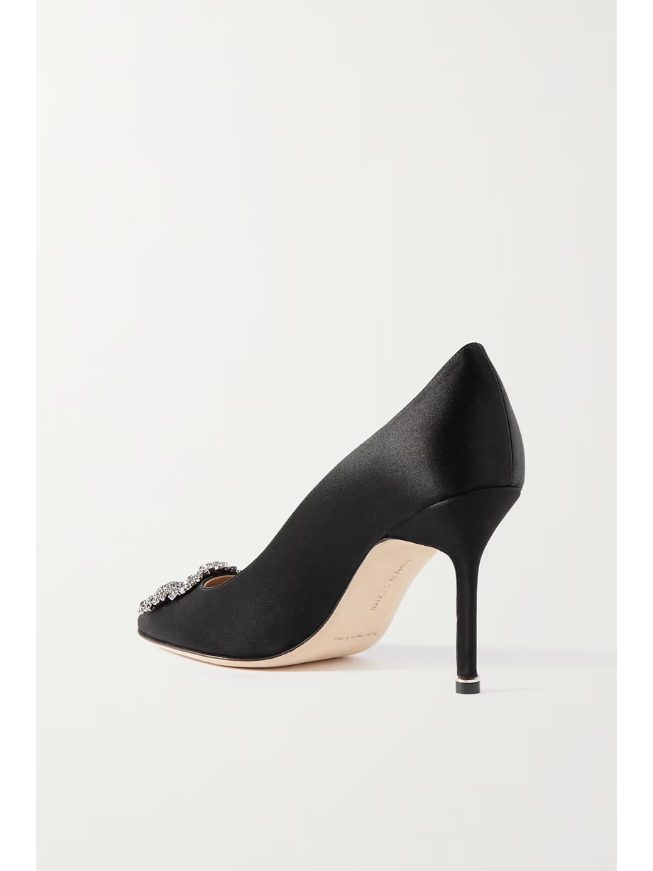Hangisi 90 embellished satin pumps Hangisi 90 embellished satin pumps
