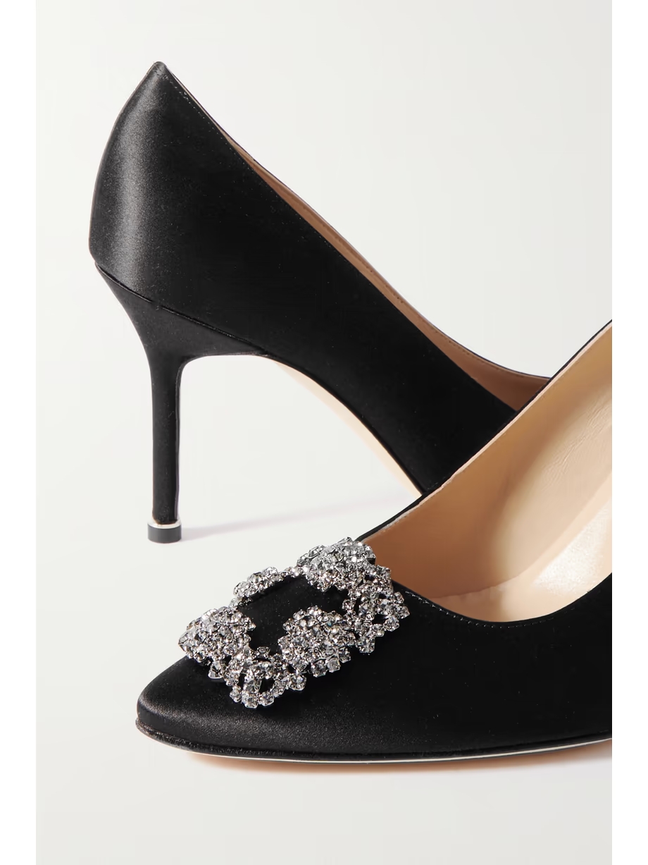 Hangisi 90 embellished satin pumps Hangisi 90 embellished satin pumps