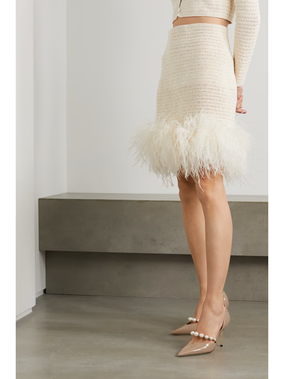 Aurelie 85 embellished patent-leather point-toe pumps Aurelie 85 embellished patent-leather point-toe pumps