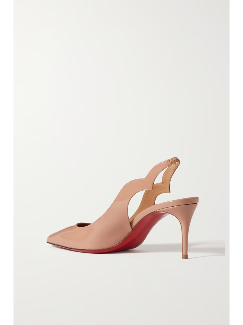 Hot Chick 70 patent-leather slingback pumps