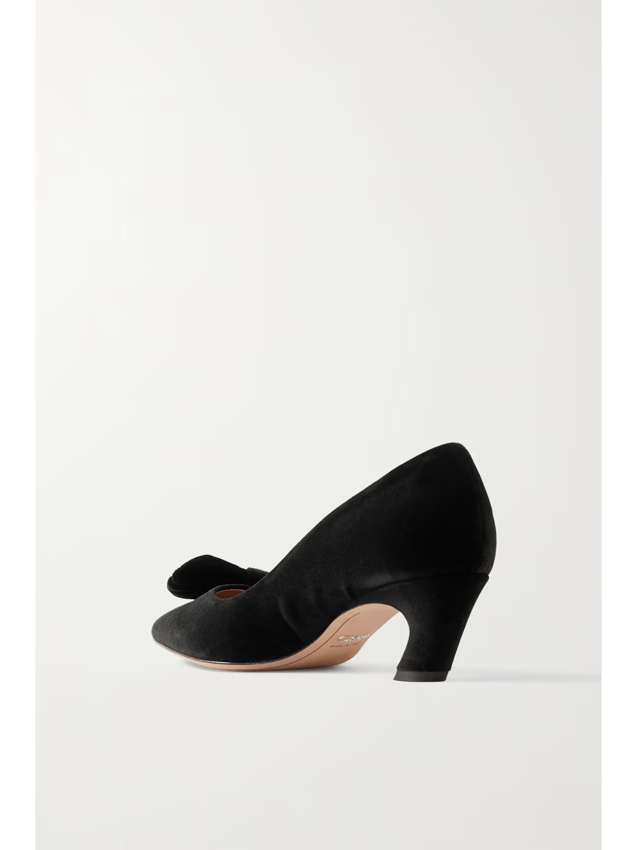 Oli bow-detailed velvet pumps