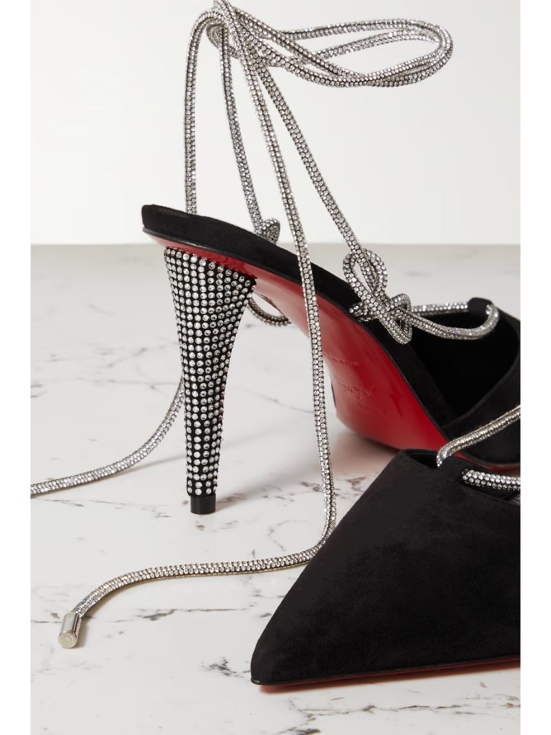 Astrid 85 crystal-embellished suede pumps Astrid 85 crystal-embellished suede pumps