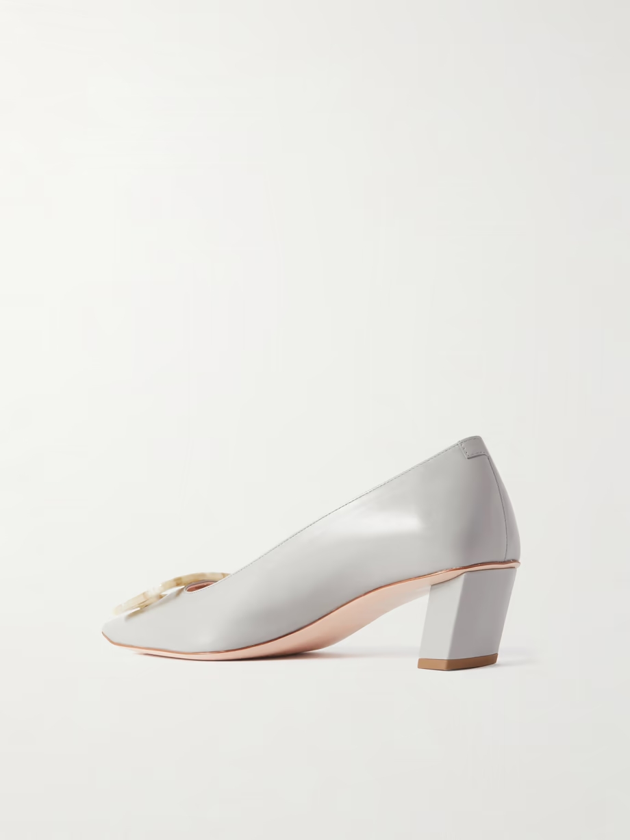 Belle Vivier buckled leather pumps