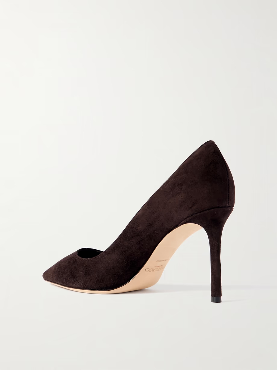 Romy 85 suede pumps