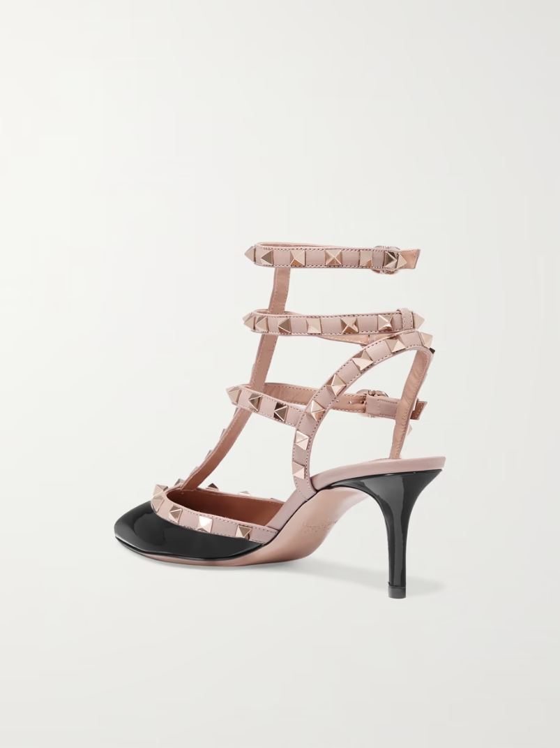 Rockstud 65 patent-leather pumps