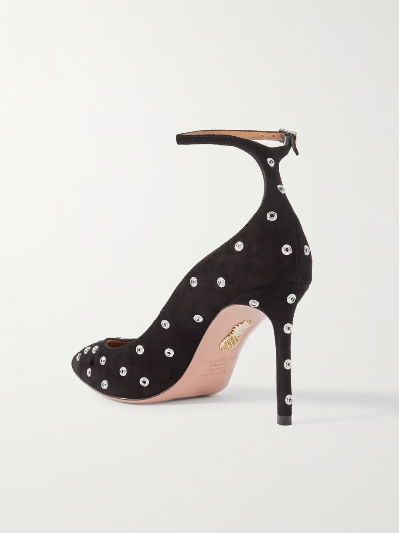 Love Affair 85 embellished suede pumps