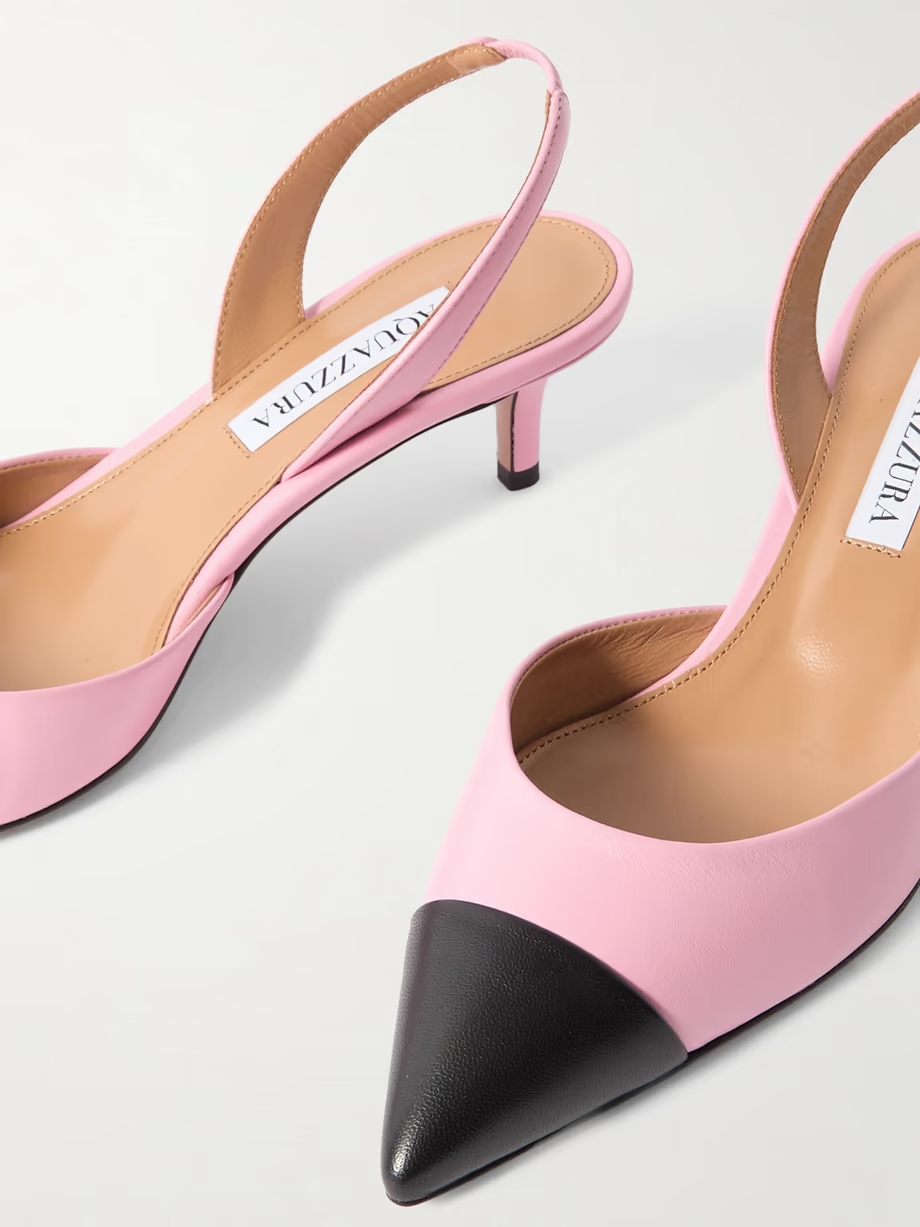 Milanese 50 leather slingback pumps Milanese 50 leather slingback pumps