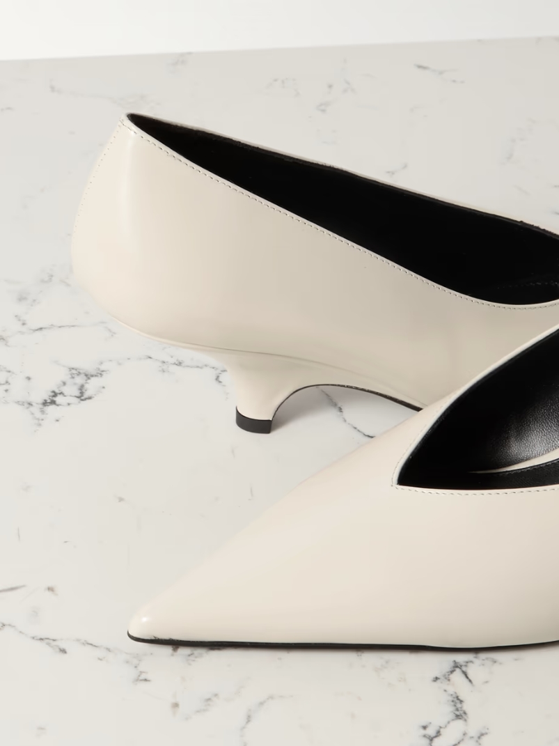 The Wedge leather pumps