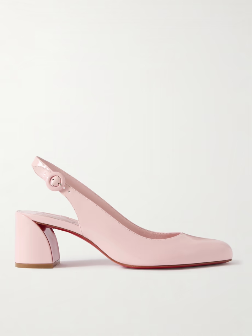 So Jane 55 patent-leather slingback pumps