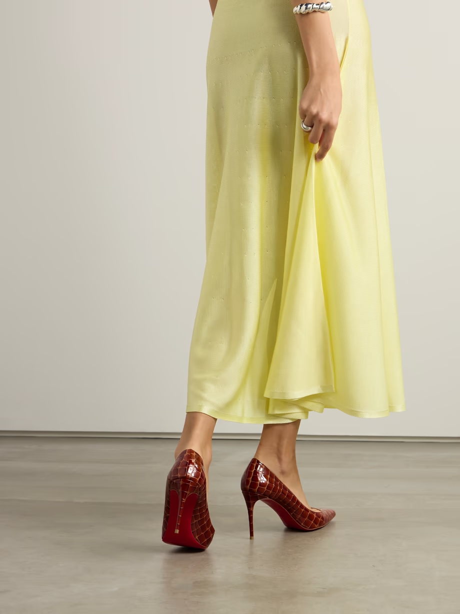 Croc-effect patent-leather pumps Croc-effect patent-leather pumps