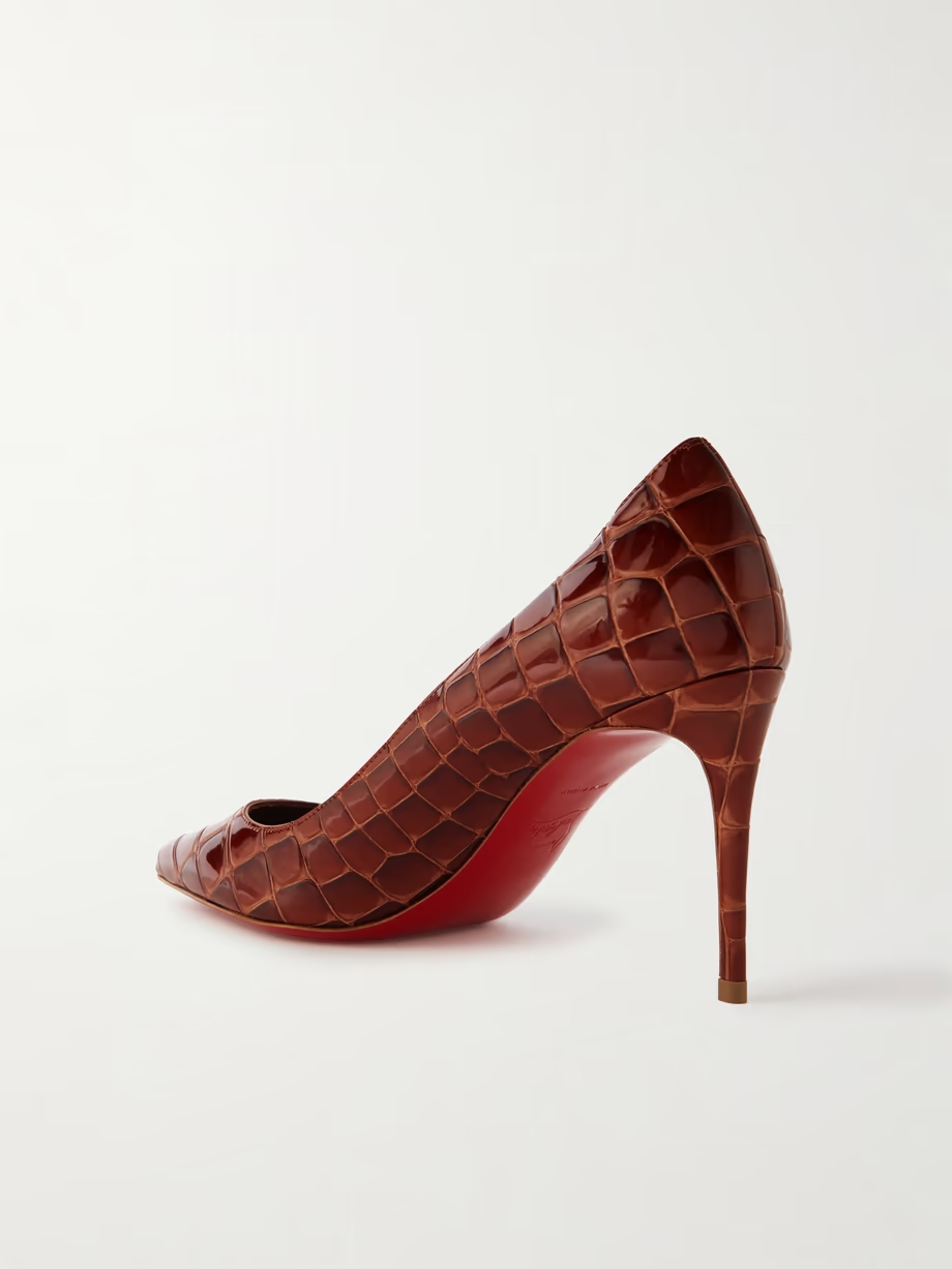 Croc-effect patent-leather pumps Croc-effect patent-leather pumps