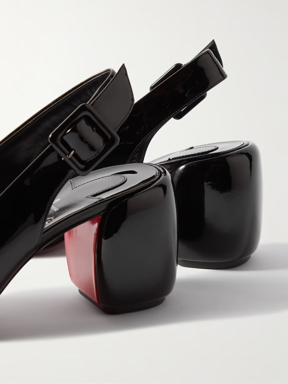 Minny Sling 70 patent leather slingback sandals Minny Sling 70 patent leather slingback sandals