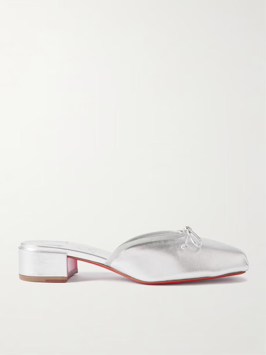 Mimiflirt 30 bow-embellished leather mules Mimiflirt 30 bow-embellished leather mules