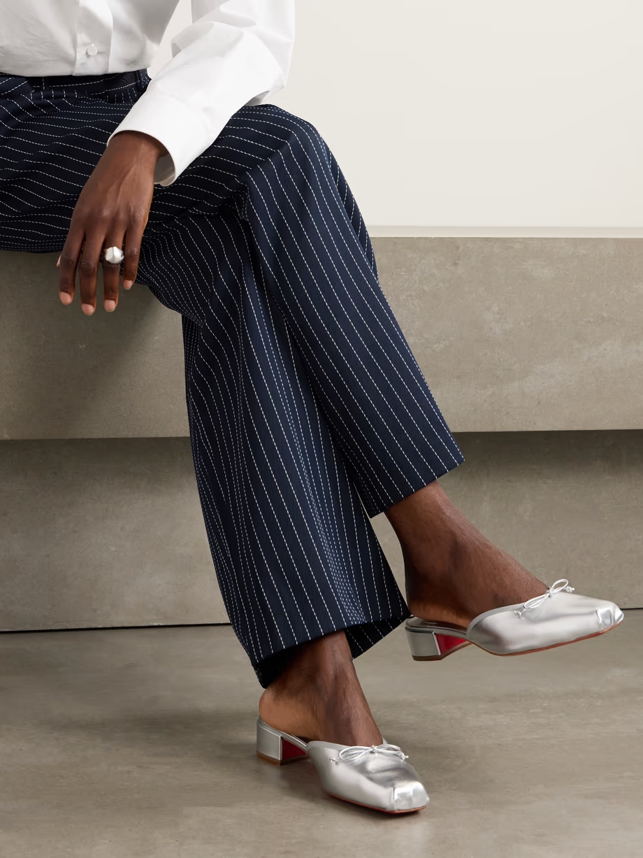 Mimiflirt 30 bow-embellished leather mules Mimiflirt 30 bow-embellished leather mules