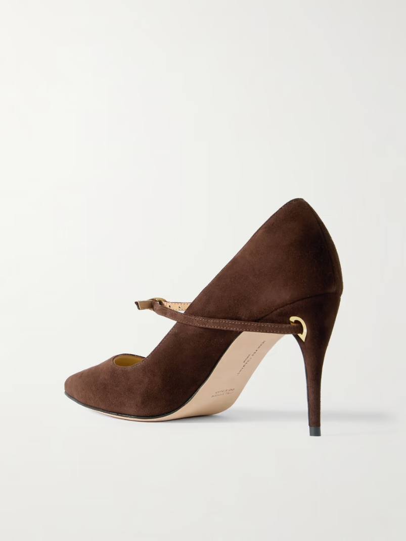 Lorenzo 85 suede pumps