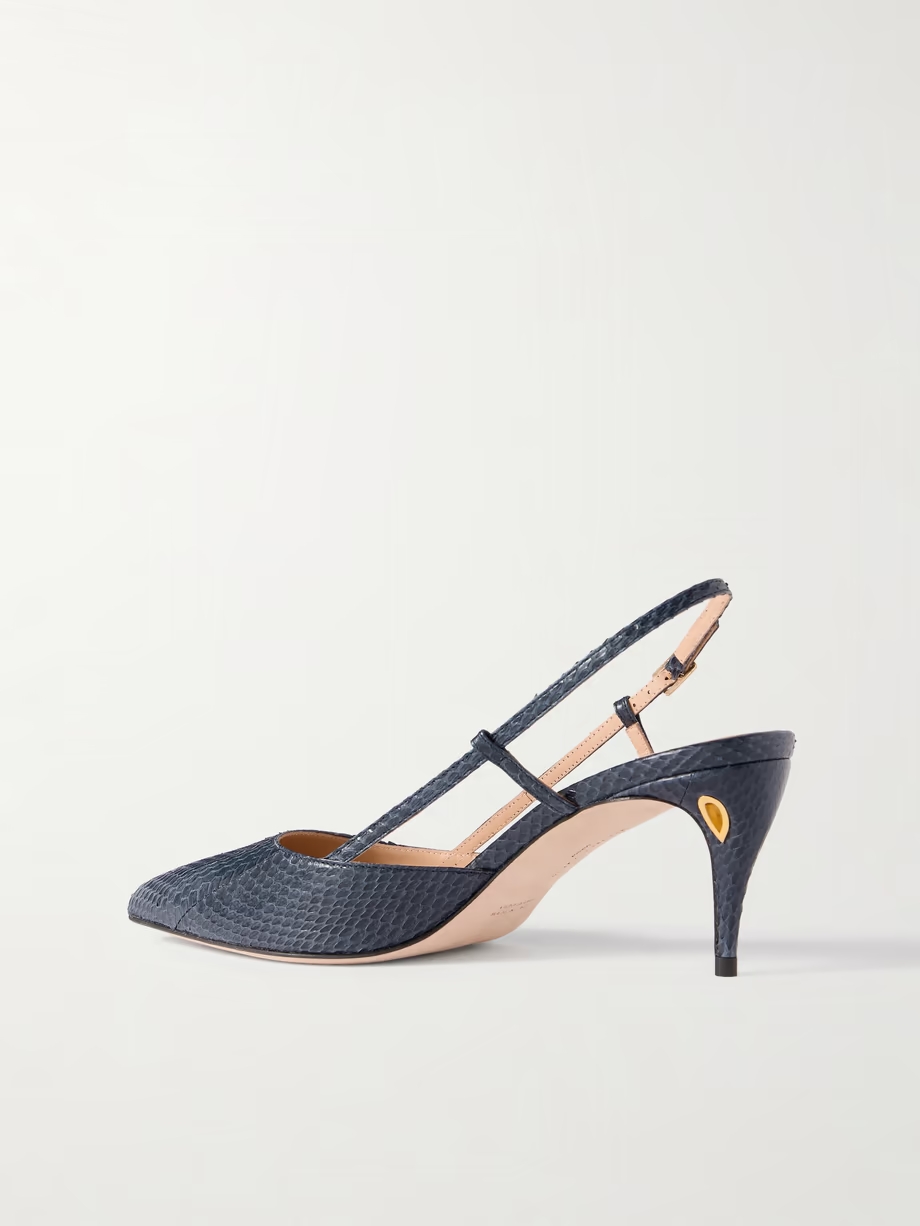 Mario 65 elaphe slingback pumps