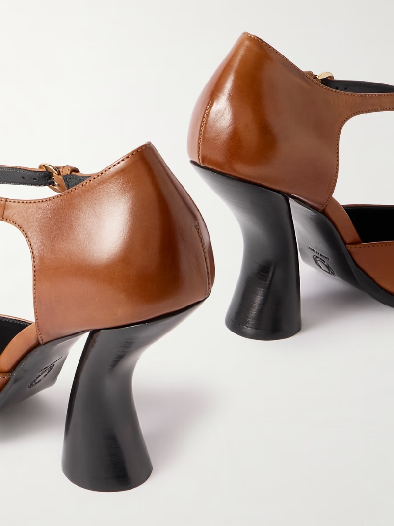 Mary Jane leather point-toe pumps Mary Jane leather point-toe pumps