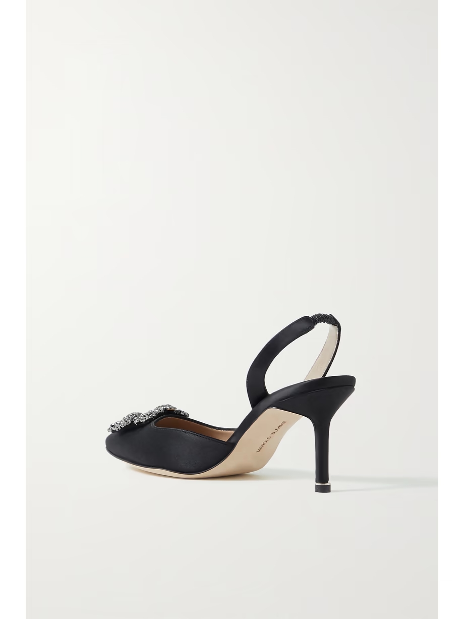 Hangisli 70 embellished satin slingback pumps Hangisli 70 embellished satin slingback pumps