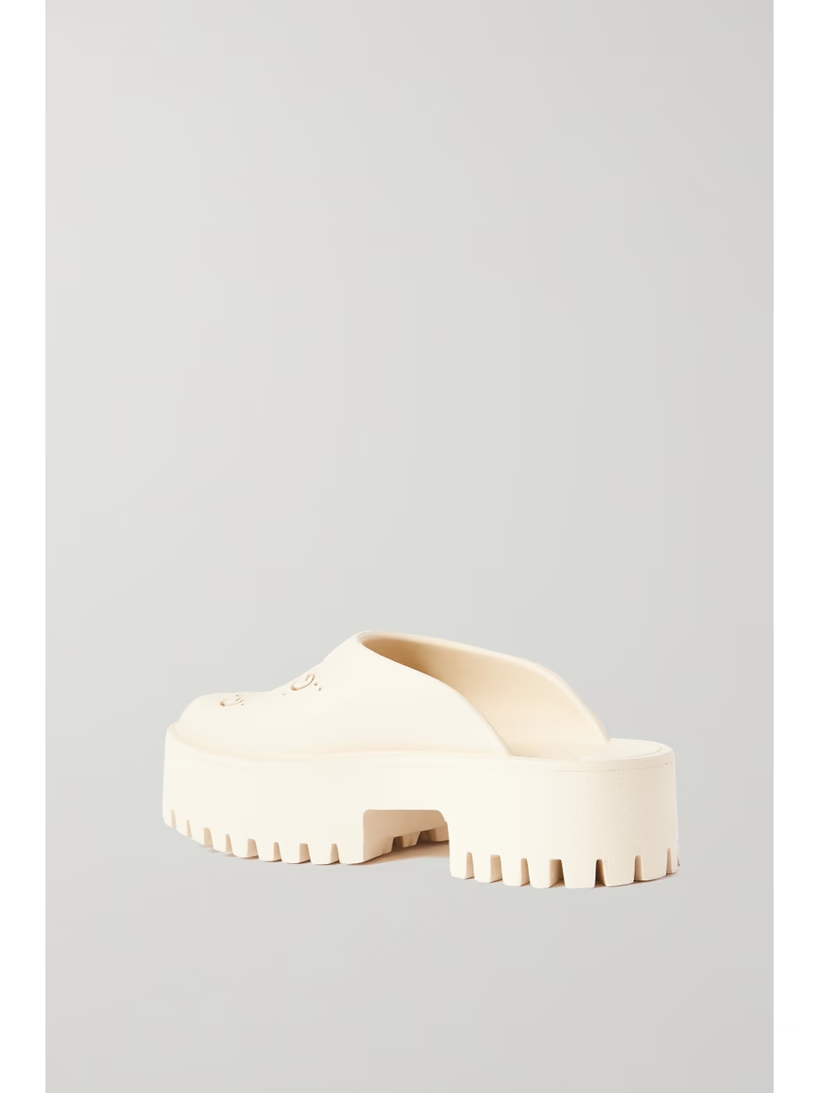 Elea perforated rubber platform mules Elea perforated rubber platform mules