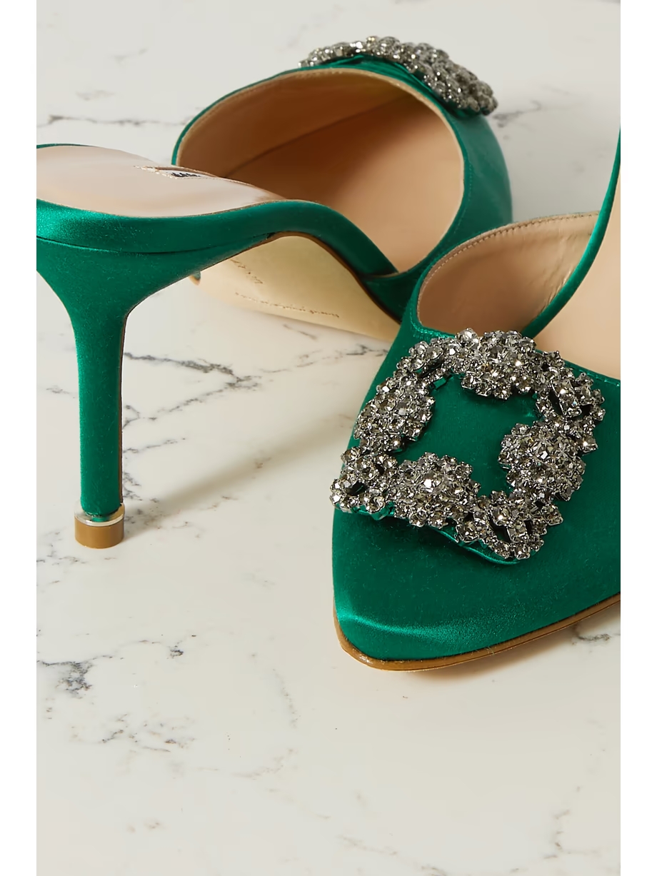 Hangisimu 70 embellished satin mules