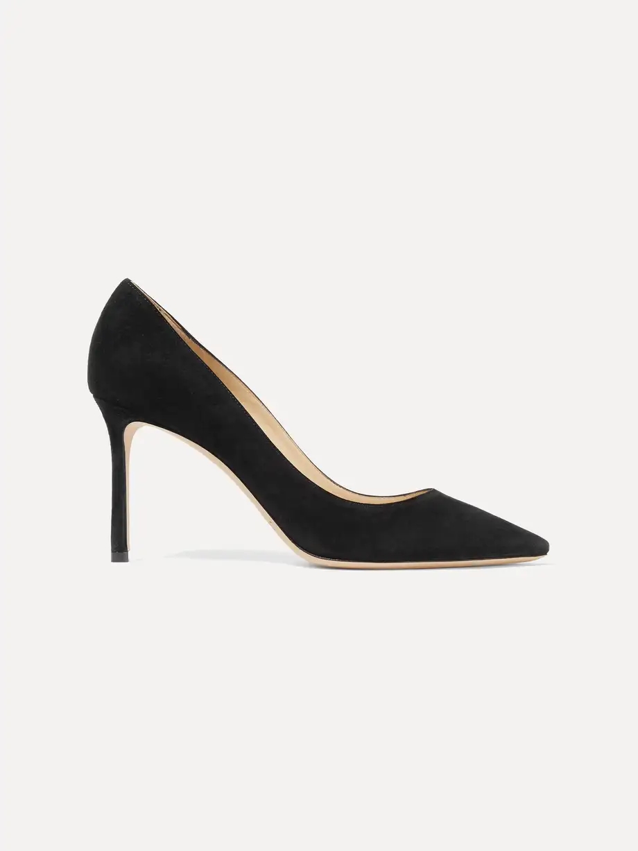 Romy 85 suede pumps