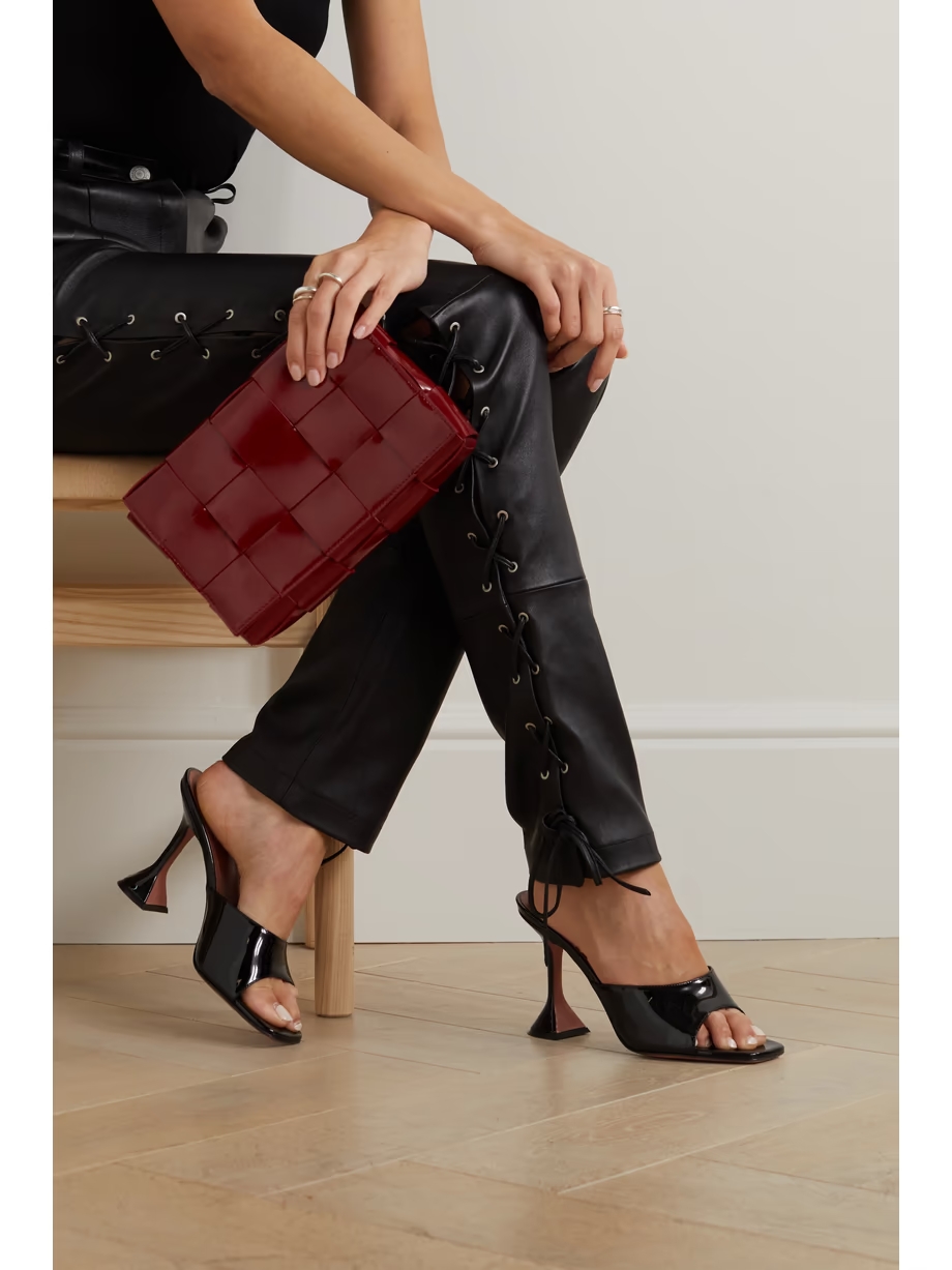 Lupita patent-leather mules