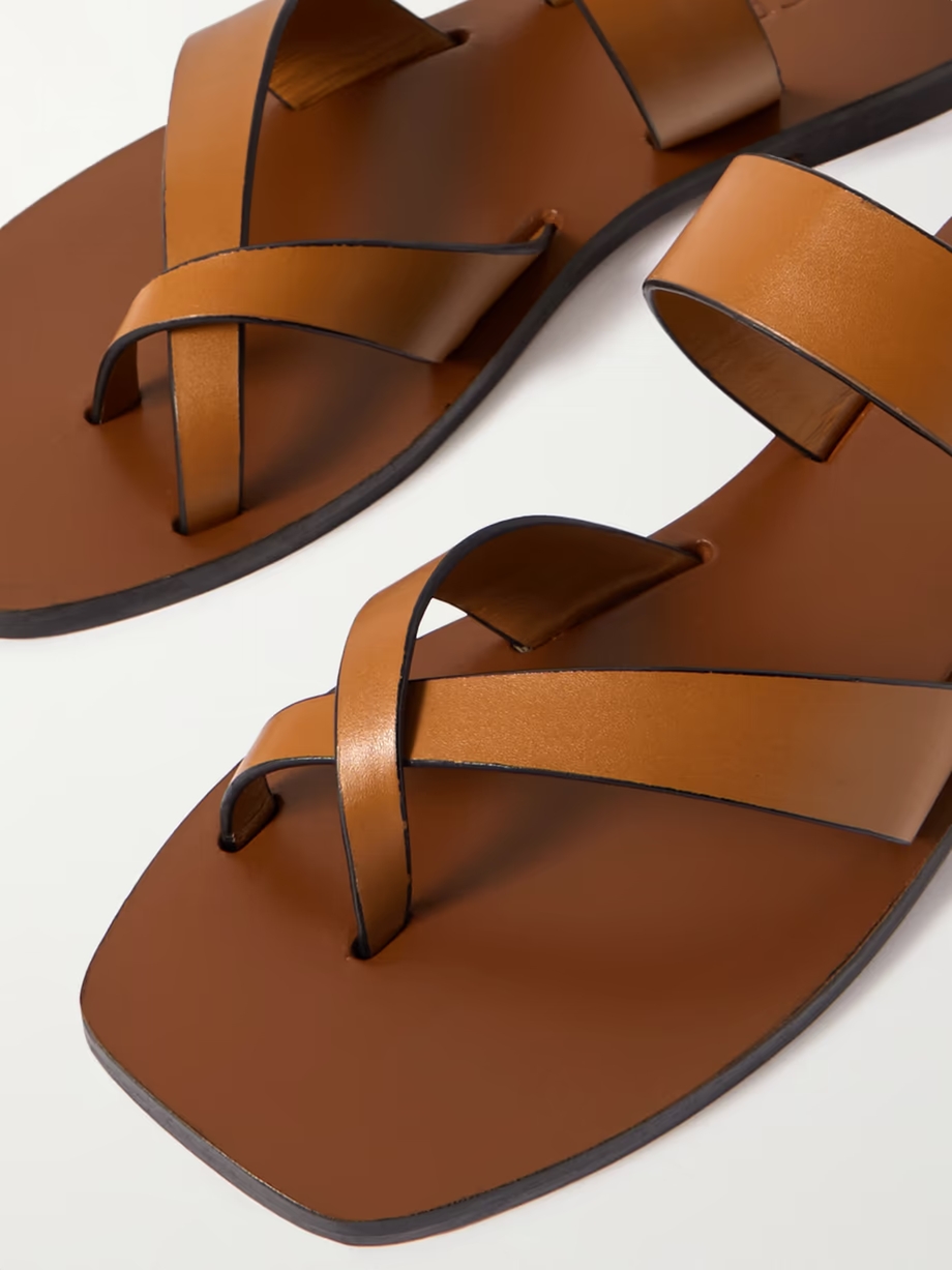 Carter leather slides